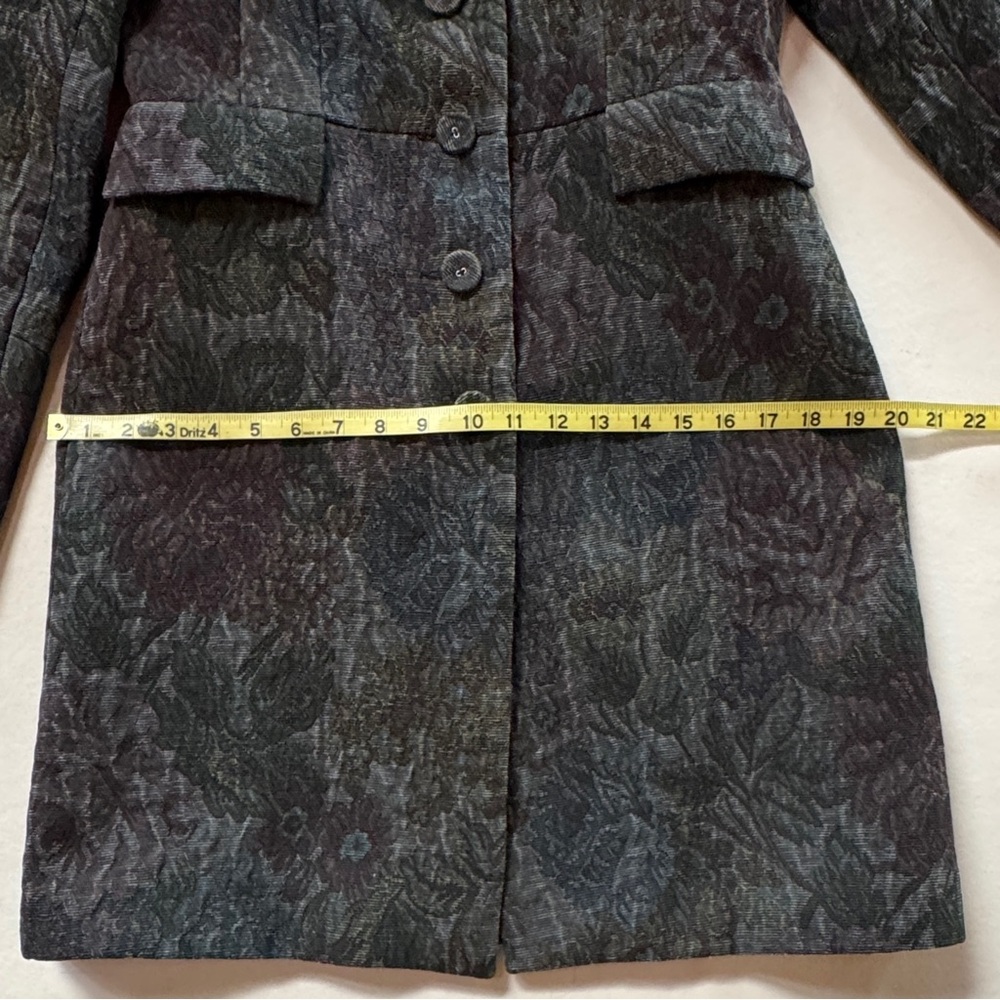 Nehru Mandarin Whimsigoth Steampunk Dark Academia Brocade Jacquard Lined Coat 8 - Picture 12 of 17
